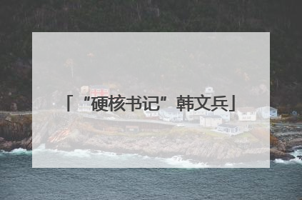 “硬核书记”韩文兵