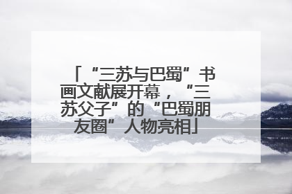 “三苏与巴蜀”书画文献展开幕，“三苏父子”的“巴蜀朋友圈”人物亮相