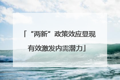 “两新”政策效应显现 有效激发内需潜力