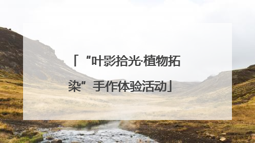 “叶影拾光·植物拓染”手作体验活动