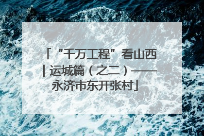“千万工程”看山西｜运城篇（之二）——永济市东开张村