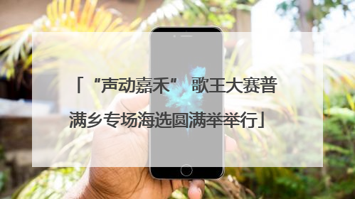 “声动嘉禾” 歌王大赛普满乡专场海选圆满举举行