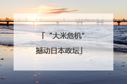 “大米危机”撼动日本政坛