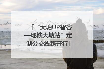 “大塘UP智谷—地铁大塘站”定制公交线路开行