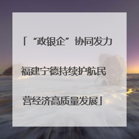 “政银企”协同发力 福建宁德持续护航民营经济高质量发展