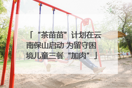 “茶苗苗”计划在云南保山启动 为留守困境儿童三餐“加肉”