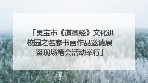 灵宝市《道德经》文化进校园之名家书画作品邀请展暨现场笔会活动举行