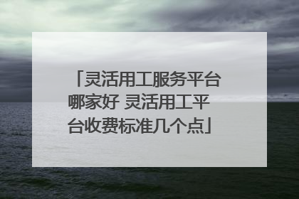 灵活用工服务平台哪家好 灵活用工平台收费标准几个点