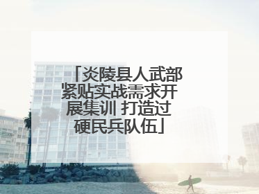 炎陵县人武部紧贴实战需求开展集训 打造过硬民兵队伍