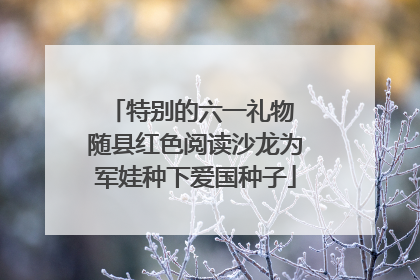 特别的六一礼物 随县红色阅读沙龙为军娃种下爱国种子