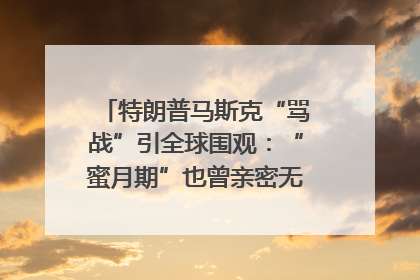 特朗普马斯克“骂战”引全球围观：“蜜月期”也曾亲密无间｜国际观察