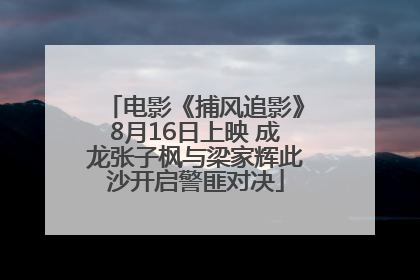 电影《捕风追影》8月16日上映 成龙张子枫与梁家辉此沙开启警匪对决