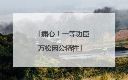 痛心！一等功臣万松因公牺牲