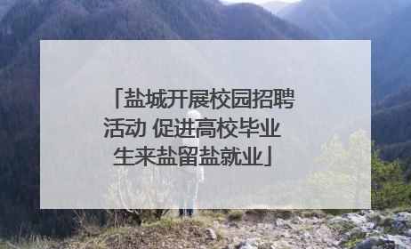 盐城开展校园招聘活动 促进高校毕业生来盐留盐就业