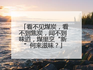看不见煤炭，看不到焦炭，闻不到味道，煤里烹“新”何来滋味？
