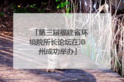 第三届福建省环境院所长论坛在漳州成功举办