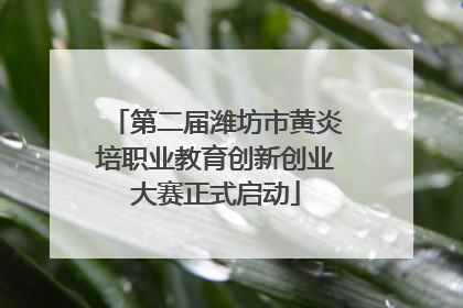第二届潍坊市黄炎培职业教育创新创业大赛正式启动