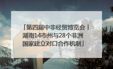 第四届中非经贸博览会丨湖南14市州与28个非洲国家建立对口合作机制