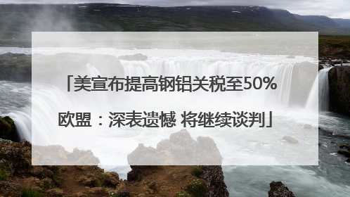 美宣布提高钢铝关税至50% 欧盟：深表遗憾 将继续谈判