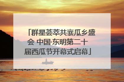 群星荟萃共襄瓜乡盛会 中国·东明第二十届西瓜节开幕式启幕
