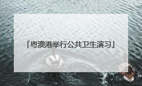 粤澳港举行公共卫生演习