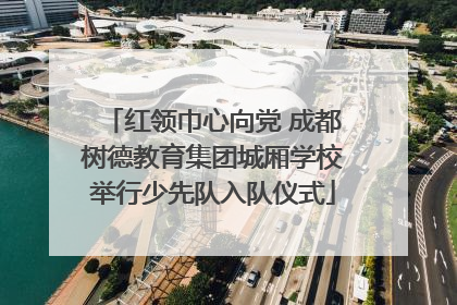 红领巾心向党 成都树德教育集团城厢学校举行少先队入队仪式