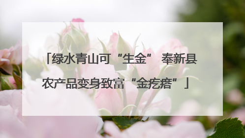 绿水青山可“生金” 奉新县农产品变身致富“金疙瘩”