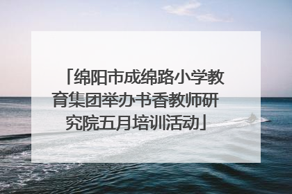 绵阳市成绵路小学教育集团举办书香教师研究院五月培训活动
