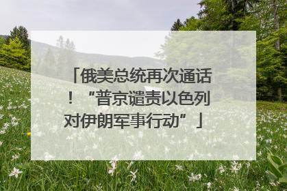 俄美总统再次通话！“普京谴责以色列对伊朗军事行动”