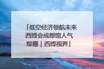 低空经济领航未来 西博会成都馆人气爆棚｜西博视界