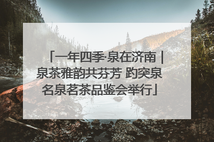 一年四季·泉在济南｜泉茶雅韵共芬芳 趵突泉名泉茗茶品鉴会举行