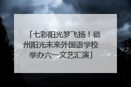 七彩阳光梦飞扬！德州阳光未来外国语学校举办六一文艺汇演