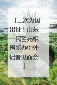 三次为国出征！山东一民警亮相国新办中外记者见面会