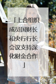上合组织成员国财长和央行行长会议支持深化财金合作
