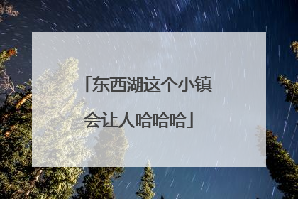 东西湖这个小镇会让人哈哈哈