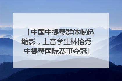 中国中提琴群体崛起缩影，上音学生林怡秀中提琴国际赛事夺冠