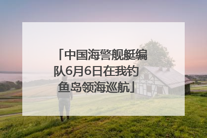 中国海警舰艇编队6月6日在我钓鱼岛领海巡航