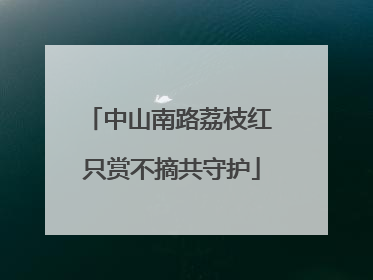 中山南路荔枝红 只赏不摘共守护