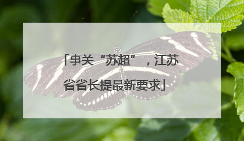 事关“苏超”，江苏省省长提最新要求