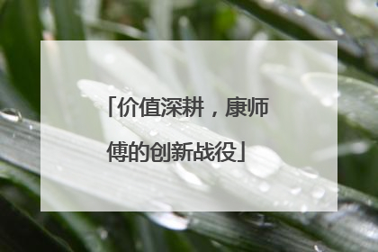 价值深耕，康师傅的创新战役