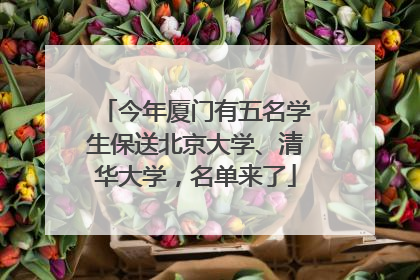 今年厦门有五名学生保送北京大学、清华大学，名单来了