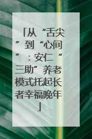 从“舌尖”到“心间”：安仁“三助”养老模式托起长者幸福晚年
