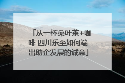 从一杯桑叶茶+咖啡 四川乐至如何端出助企发展的诚意