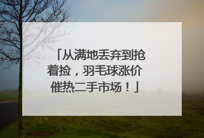 从满地丢弃到抢着捡，羽毛球涨价催热二手市场！