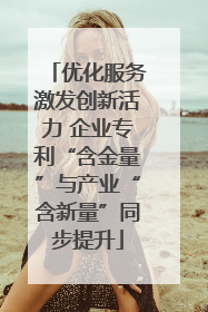 优化服务激发创新活力 企业专利“含金量”与产业“含新量”同步提升