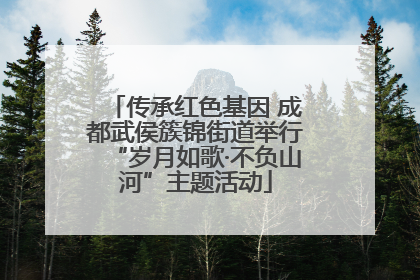 传承红色基因 成都武侯簇锦街道举行“岁月如歌·不负山河”主题活动