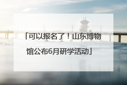 可以报名了！山东博物馆公布6月研学活动
