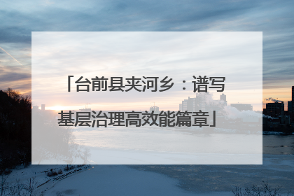 台前县夹河乡：谱写基层治理高效能篇章