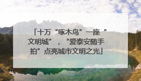 十万“啄木鸟”一座“文明城”，“爱泰安随手拍”点亮城市文明之光