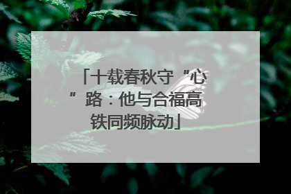 十载春秋守“心”路：他与合福高铁同频脉动